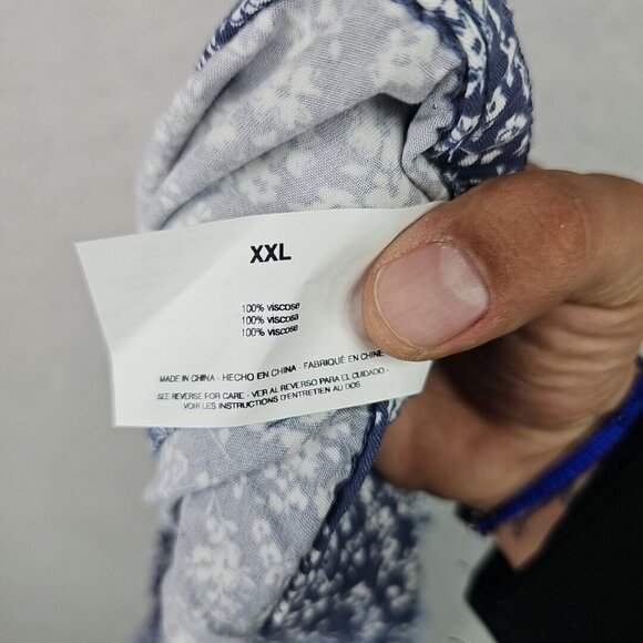 Jessica Simpson Cropped Joggers Womens 2XL Blue Floral Viscose Travel Pull On - Picture 9 of 9